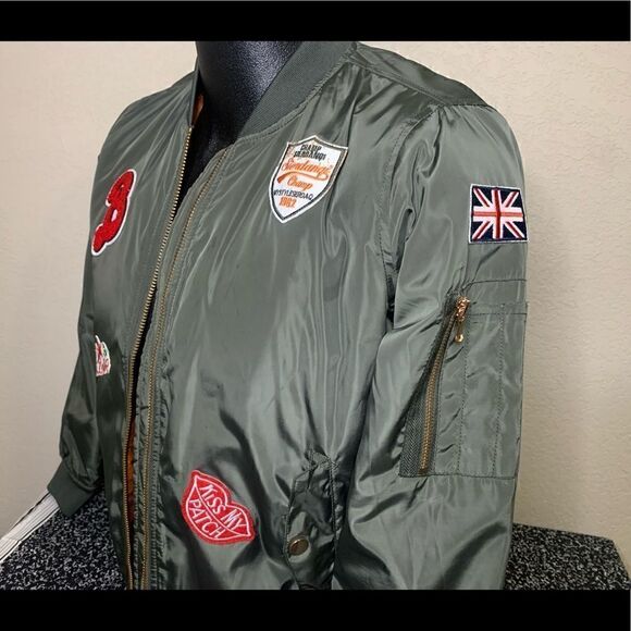 Ci Sono Olive Green Patch Jacket - Picture 4 of 9